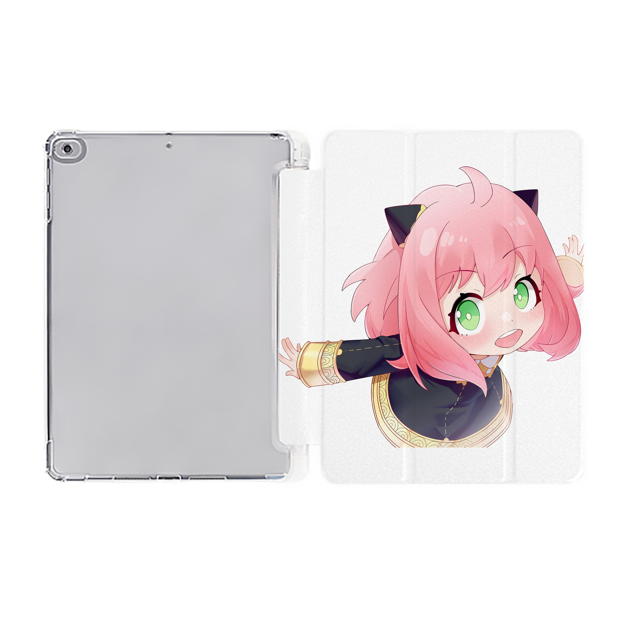 （画像用） SPY×FAMILY间谍家家酒 IPad ケース ペン収納付き 三つ折りスタンド PUレザー×シリコン 対応機種9.5/10.5/10.9インチ